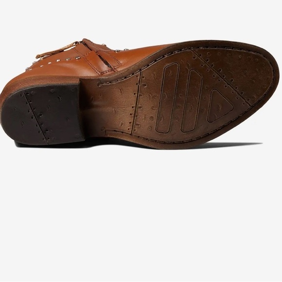 Dingo Destry Boot woman’s leather ankle Brown Studded Cowgirl shoe New Size 7.5 - Picture 8 of 10